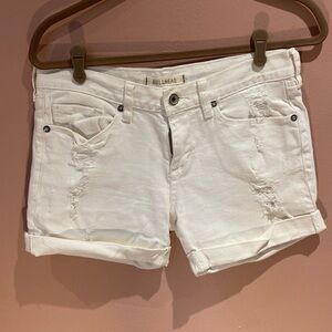Bullhead white cuffed denim shorts junior size 5